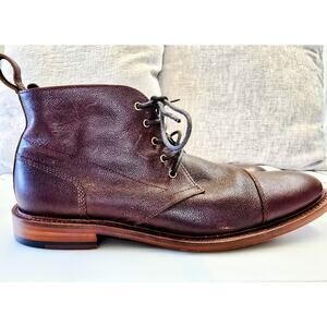 Banana Republic Cap Toe Oxford Leather Ankle Boot Brown Mens 7